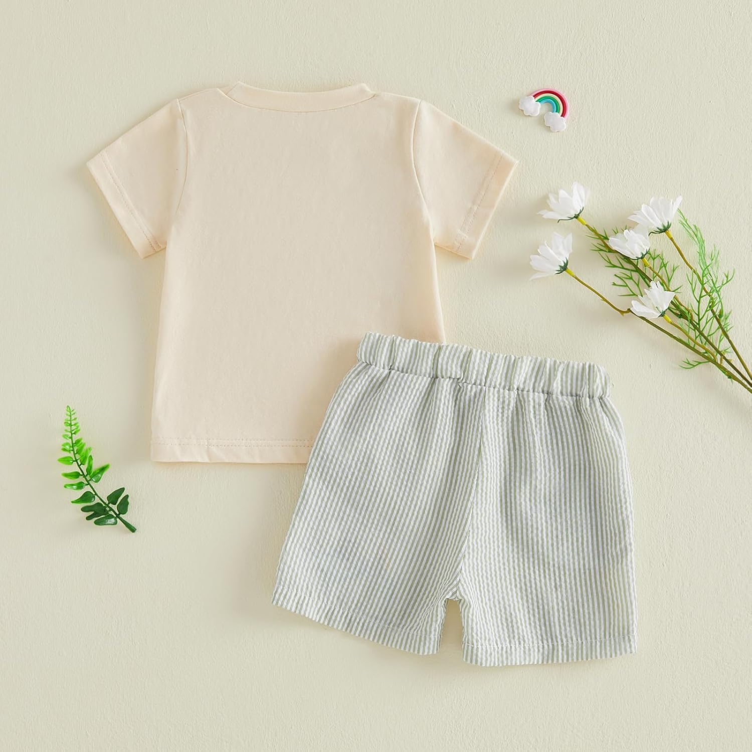 Fishing Toddler Baby Boy Clothes Summer Outfits Short Sleeve Animal Letter T-Shirt Top Elastic Waist Shorts 2Pc Set