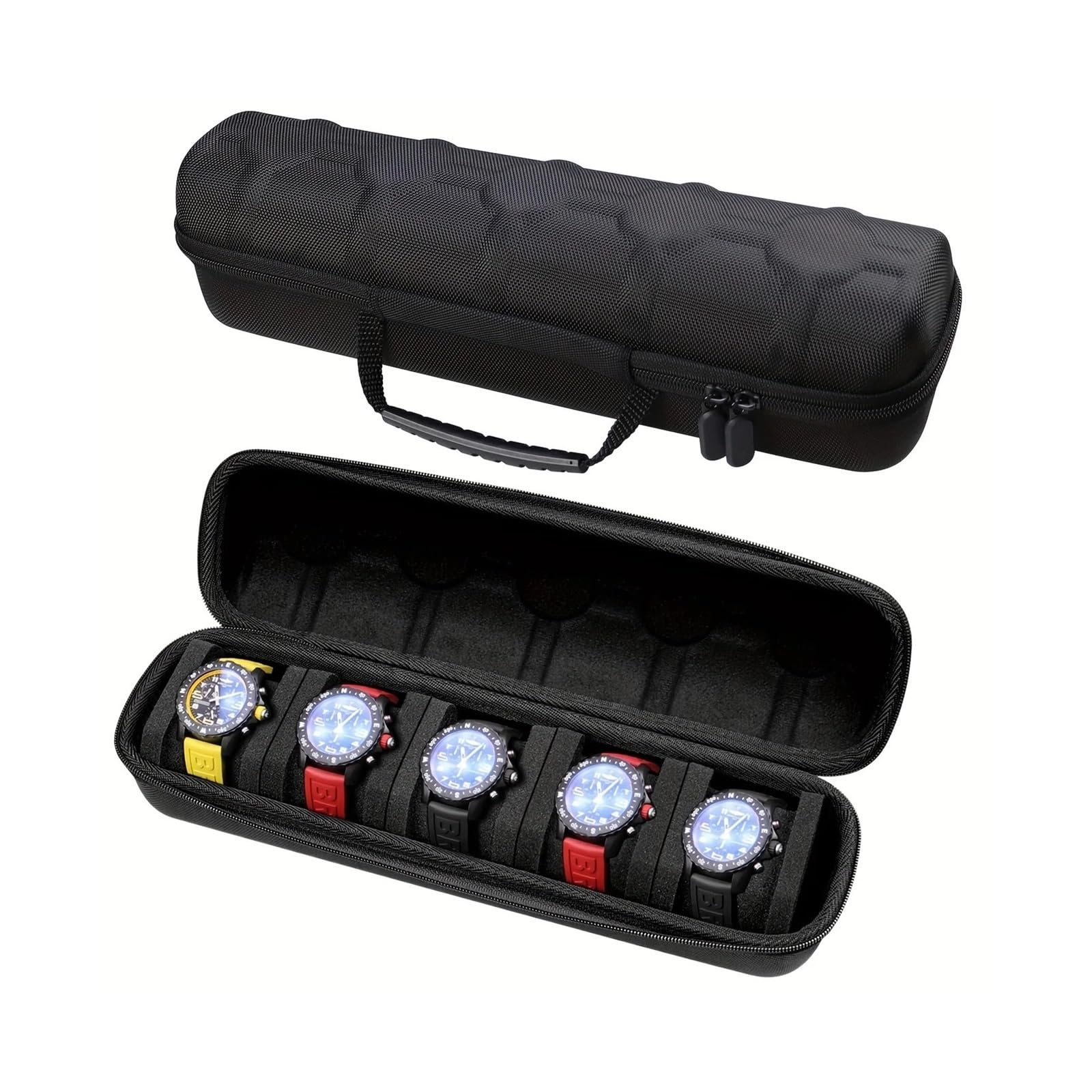 Genérico Cajas para relojes 1 bolsa de almacenamiento portátil for reloj con múltiples ranuras for tarjetas, caja for inteligente bandeja interior esponja
