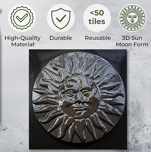 Miniatura 6 de Sun Moon Garden Stone Stepping Mold Pathmaker Molde de hormigón - Adoquines de hormigón prefabricados de piedra de sol