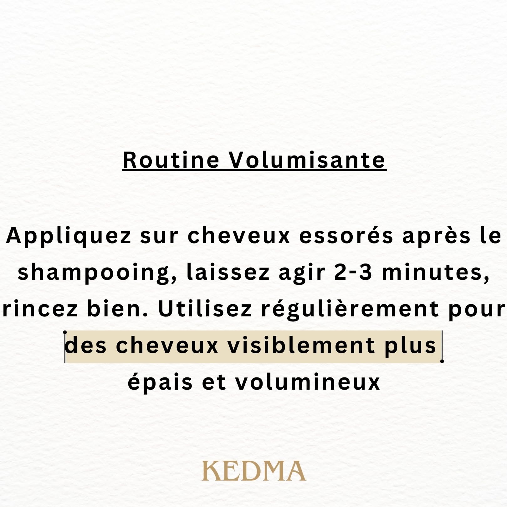 KEDMA - Après-Shampooing Extra Volume au Collagène - 500ml | L’après-shampooing au collagène démêle, nourrit et donne du corps aux cheveux fins ou en manque de volume.