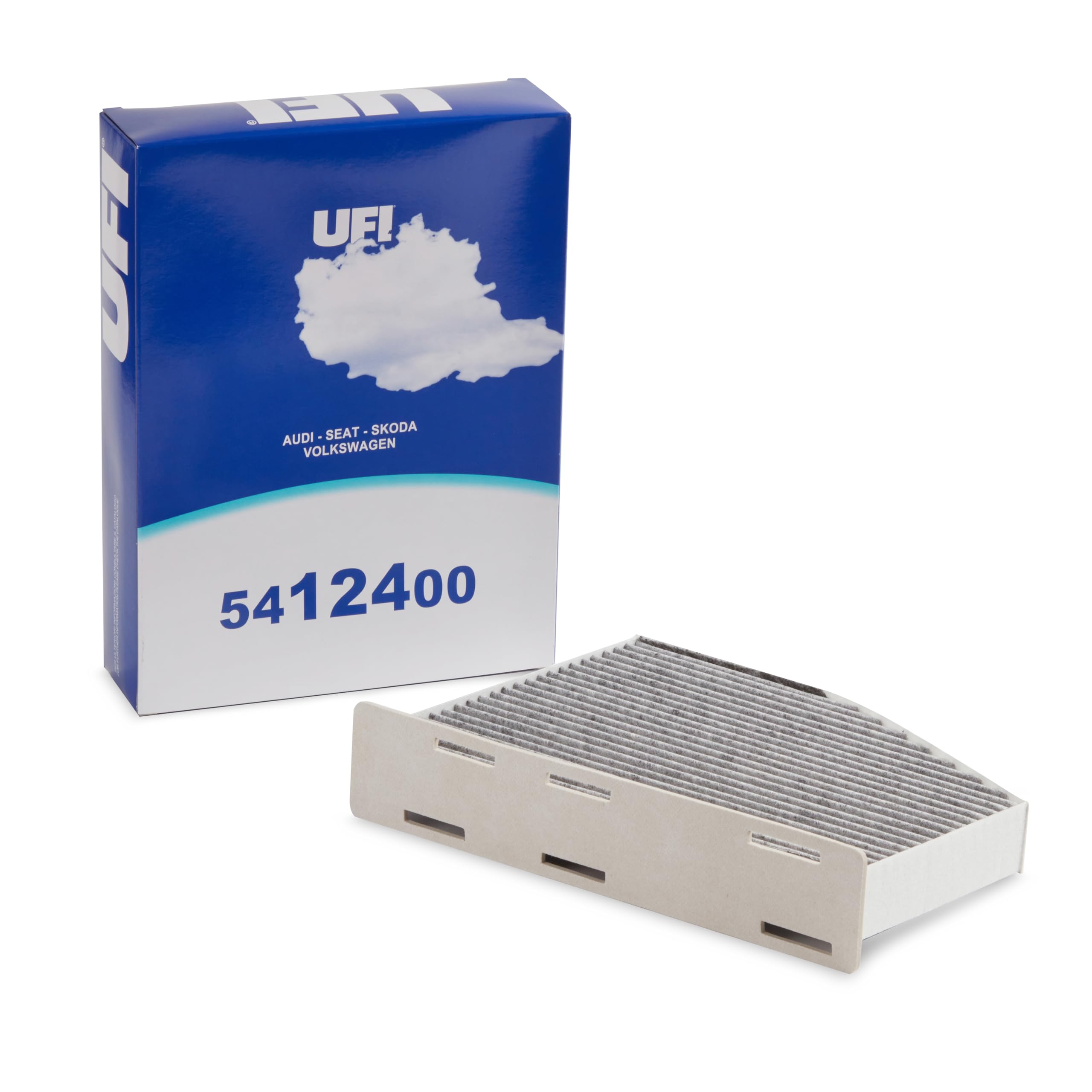 Filtres UFI 5|12|00 - Charbon Actif - Adapté aux Voitures Audi, Seat, Skoda & Volkswagen - Haute Filtration - Compatible