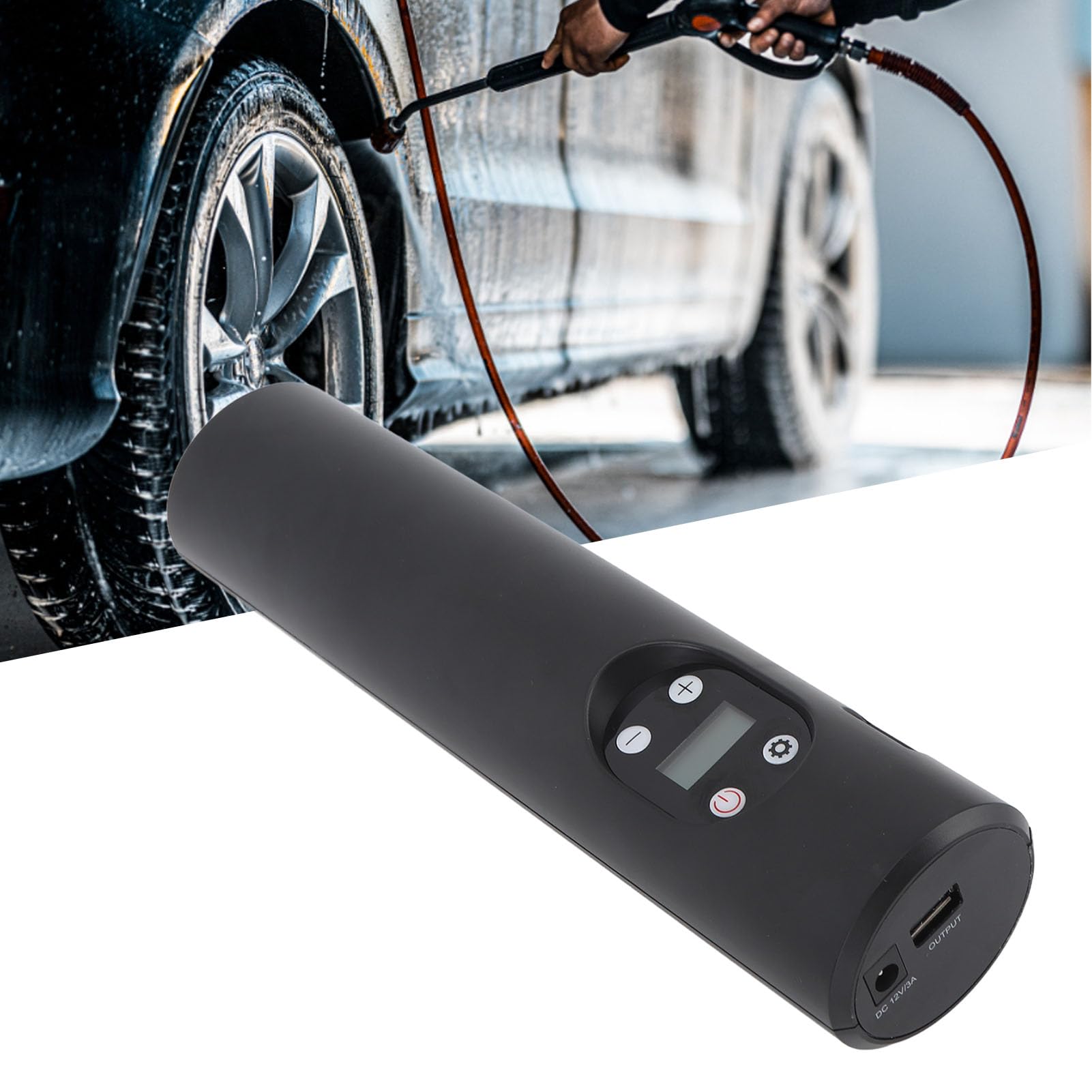 Pompa D'aria Per Auto, Gonfiatore Digitale Per Pneumatici, Compressore - Foto 7