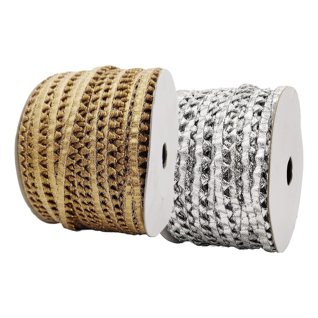 See full amazon price history chart for MayRose Samosa Gota Patti Lace Border Triangle Gotapatti Golden and Silver Colorful Lace for Dupatta, Bridal Dresses, Saree, Lehengas, Palazzo, Anarkali Suits, Blouses. (80 Mete ( Each Color 40 Meters )) MayRose Samosa Gota Patti Lace Border Triangle Gotapatti Golden and Silver Colorful Lace for Dupatta, Bridal Dresses, Saree, Lehengas, Palazzo, Anarkali Suits, Blouses. (80 Mete ( Each Color 40 Meters )) (B0CF2TL598) Amazon Price History, Amazon Price Tracker