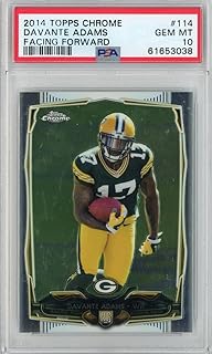 Graded 2014 Topps Chrome Davante Adams #114 Facing Forward Rookie RC Football Card PSA 10 Gem Mint