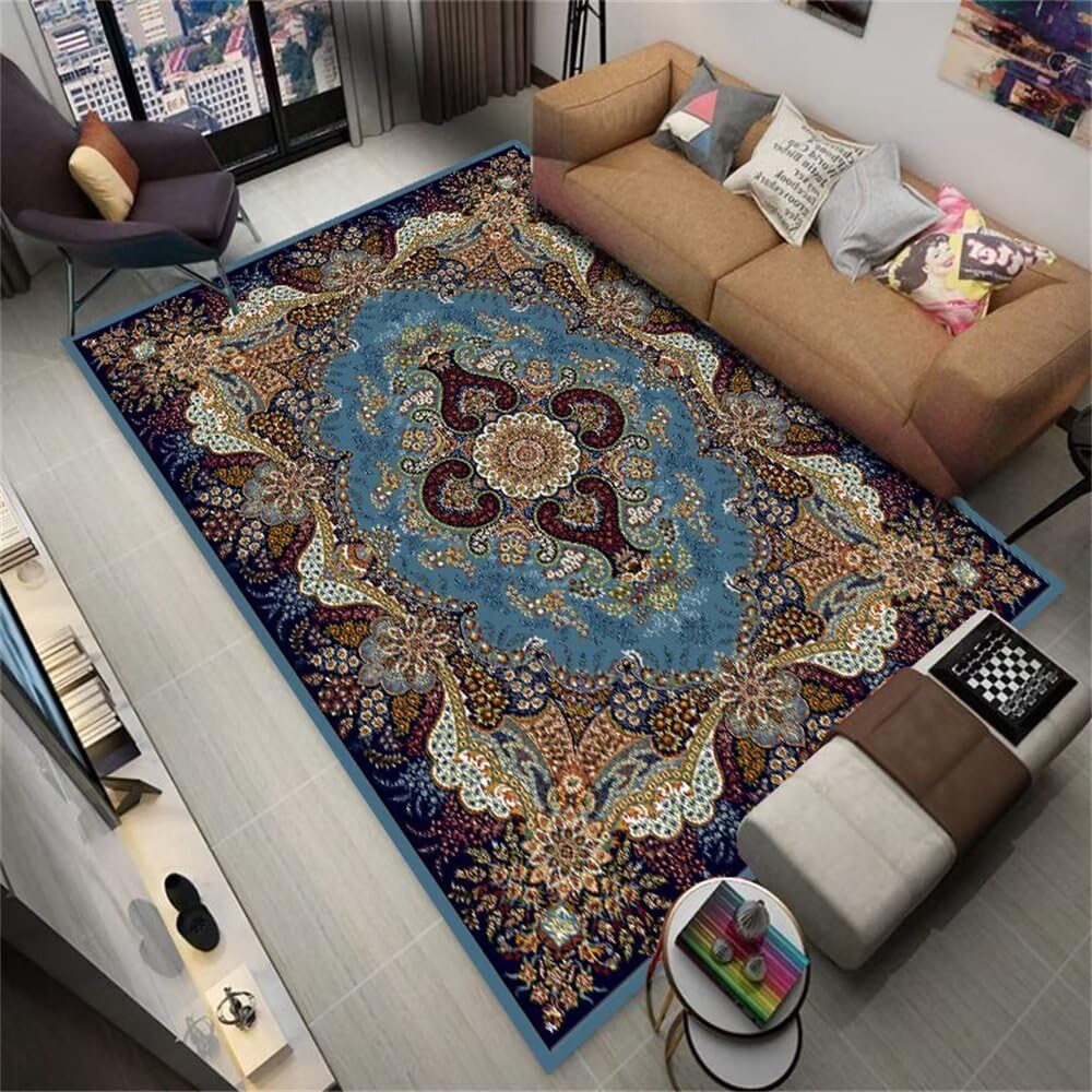 Tapis de salon anti-fatigue et grand tapis d éveil bebe bleu