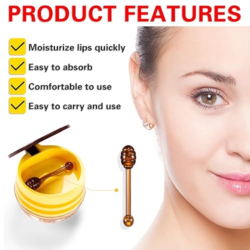 Miniatura 5 de Bálsamo labial de abeja Honey Pot Honey Pot Máscaras labiales para labios secos, bálsamo de abeja para cuidado de labios, hidratante de labios,