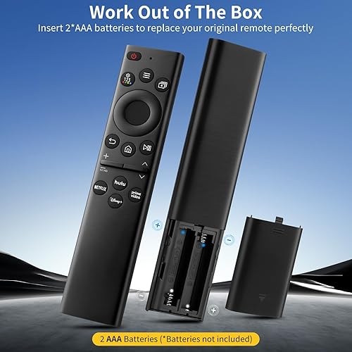 Vista 7 de Paquete de 2 mandos a distancia universales para Samsung TV Frame Solar Serif Crystal Curved LED QLED OLED Neo UHD SUHD HDTV 4K 8K 7 8 9 Series