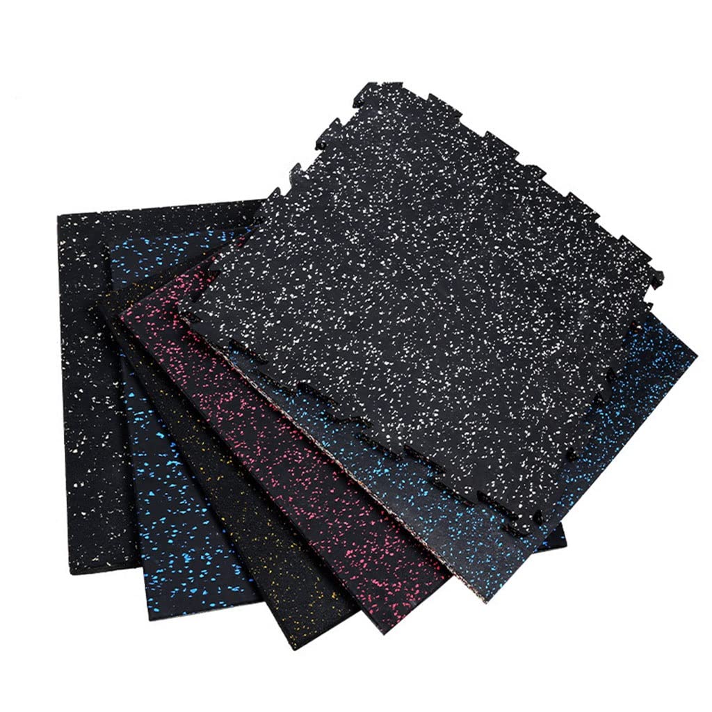 Pacchetto 4 Tappetini Piastrelle Gomma GYM-SAFE 50x50x2.5 Cm – Per Sollevamento Pesi E Palestra