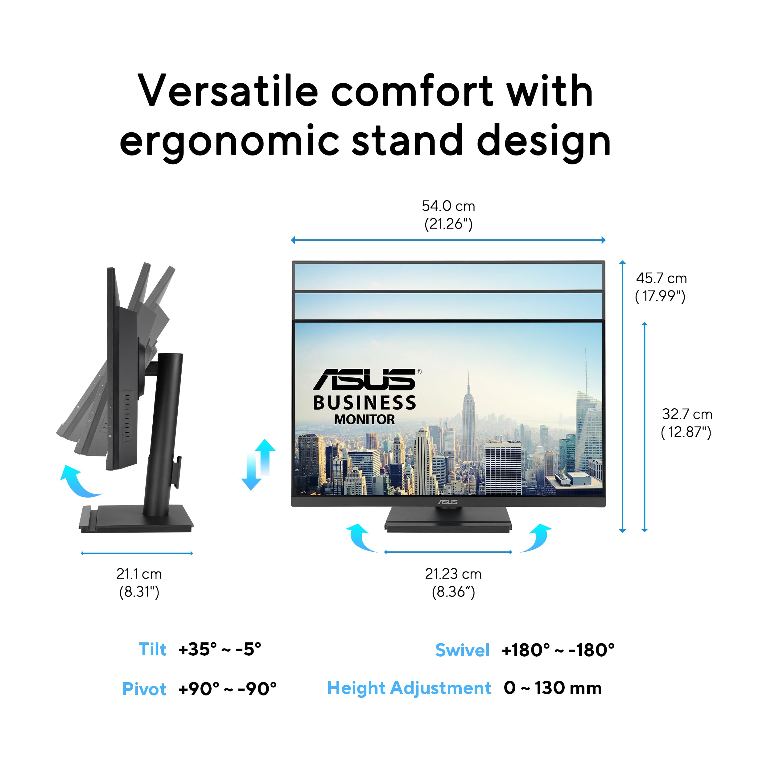 ASUS VA279QG EYE CARE, Monitor Gaming 27" FHD WLED/IPS (1920x1080), Nero | Design Senza Cornice, Refresh Rate 1ms MPRT, Adaptive-Sync, HDMI, DisplayPort, VGA, Filtro Luce Blu, Flicker Free