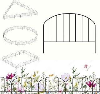 35 Panels Small Decorative Garden Fence Border, Garden Fence Animal Barrier 12.4"(H) x 48.5ft(L), Landscape Fencing for Lawn Front Yard Patio No Dig Fence, Tree Flower Bed Fence Metal Fence Border