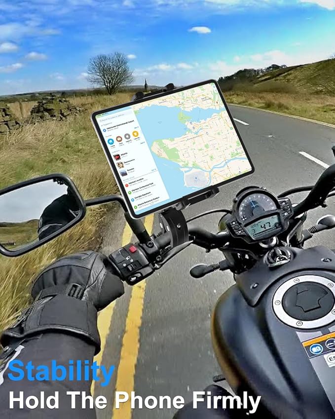 Soporte universal para tablet Wukanleng, para bicicleta y moto, 4-13 pulgadas, negro miniatura 6