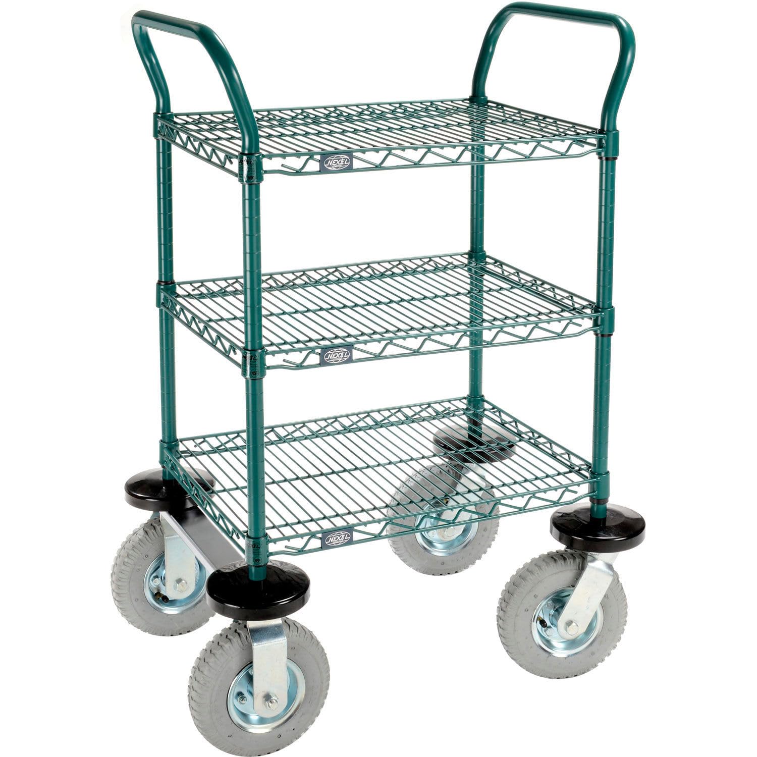 Utility Cart by Nexel – Steel, Green Epoxy, Model 1824N3G
