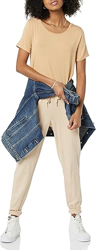 Miniatura 4 de Tienda Essentials Túnica de manga corta con escote redondo para mujer, paquete de 2