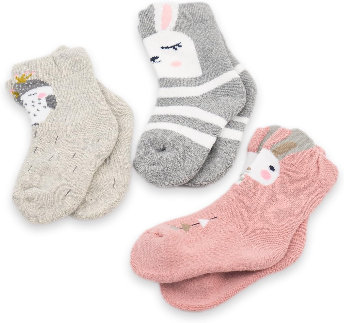 3 Pairs Ultra Thick Warm Toddler Socks Baby Boy and Girl winter Socks Infant Socks Kid Sock Warm Cotton Crew Socks
