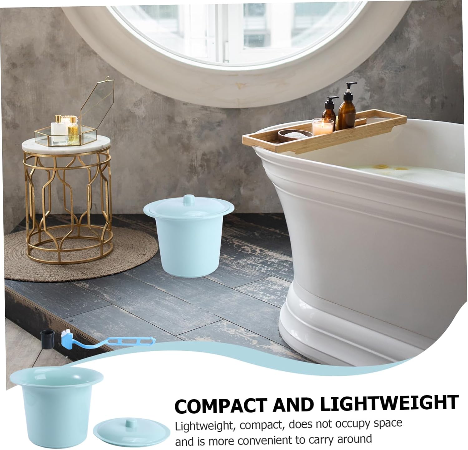 Plastic Bedpan with Lid, Green Urinal Bucket and Elderly, Household Spittoon Container for and Bathroom Use, 1pcs