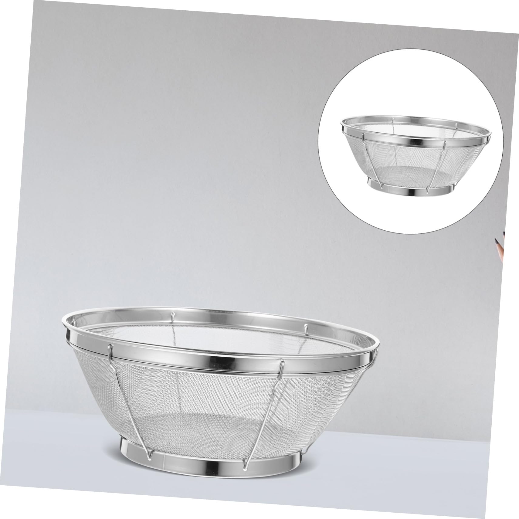 MAGICLULU 2 Coladores de Cocina de Malla Fina Cesta para Lavar Arroz Cesta para Escurrir Frutas Y Verduras.
