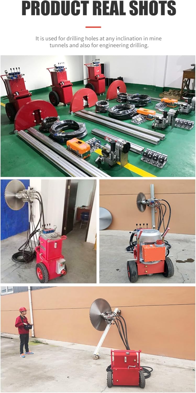 Professional Hydraulic Concrete Wall Cutting Machine with Track Saw Kit, Fully Automatic Electric Wall Saw for Reinforced Concrete Construction Projects