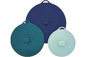 DASH Silicone Lids; Turquoise/Teal/Midnight; Sizes: 8, 10, 12 Inch