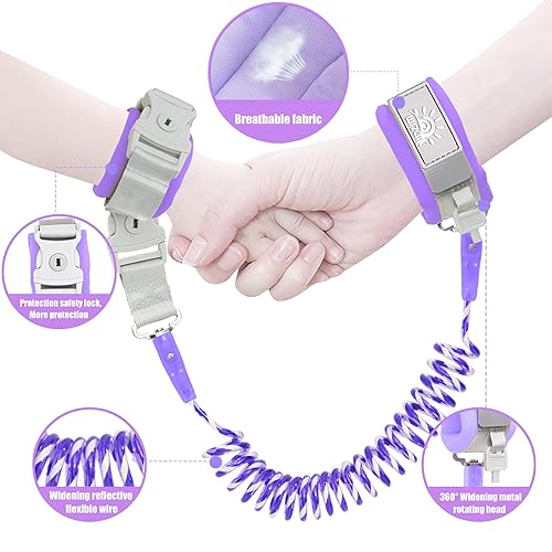 Miniatura 4 de Correa para caminar para niños pequeños, arnés de seguridad para niños, arnés de seguridad con cerradura para niños, eslabones de muñeca antipérdida
