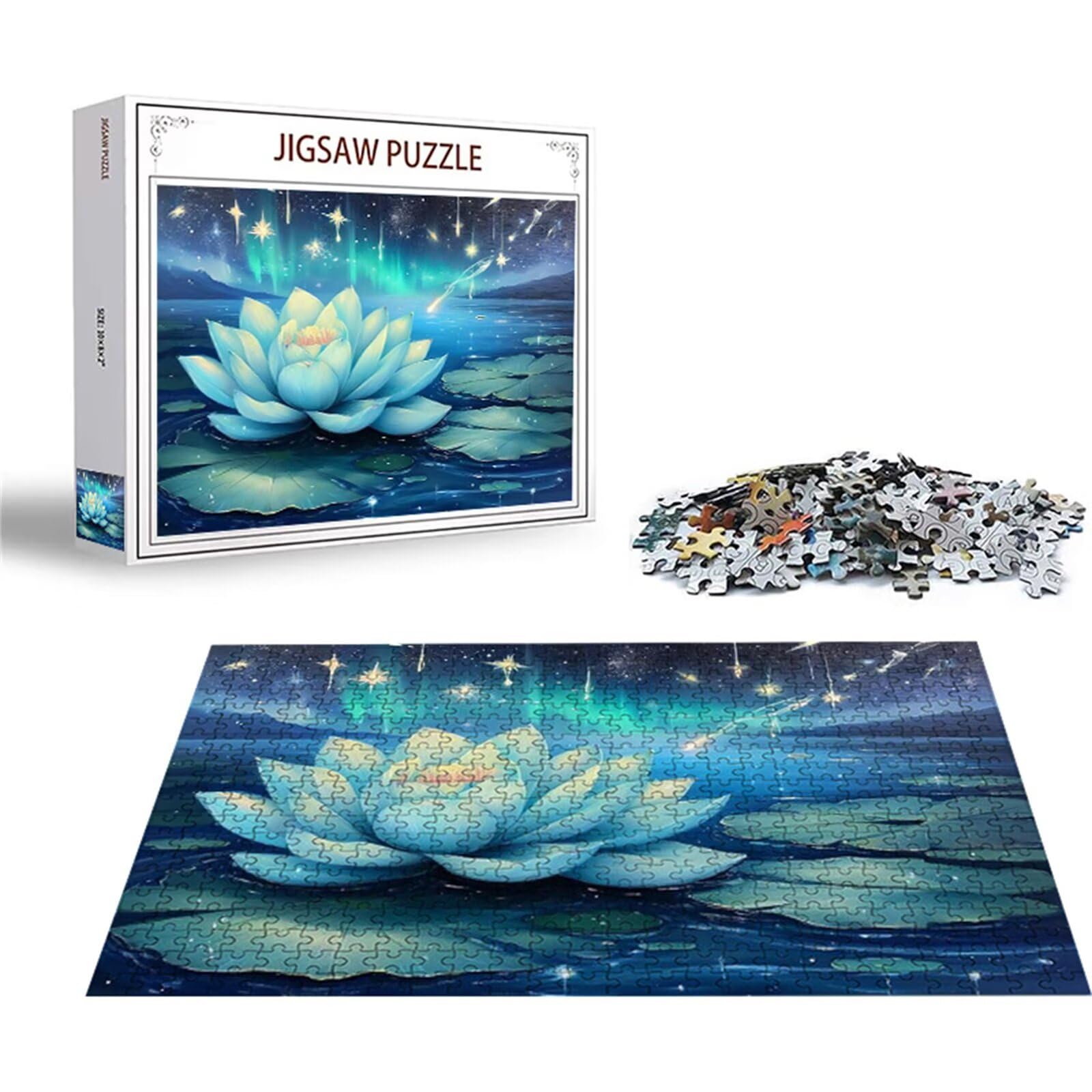 Puzzle 1500 elementów Dorośli Lotos Dream Puzzle Stymulujące drewno Układanka Idealna na klasyczne wieczory gier DIY Antystresowa Duża układanka dla dorosłych i dzieci od 14 lat Y-3