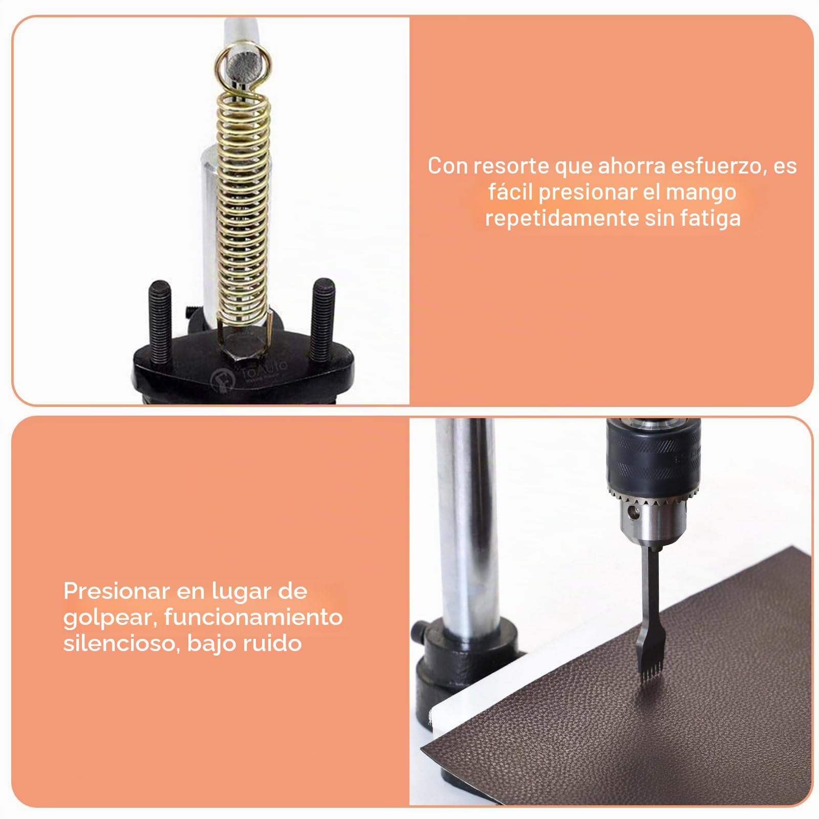 Perforadora de mano de cuero, herramienta manual para manualidades y manualidades, estilo D