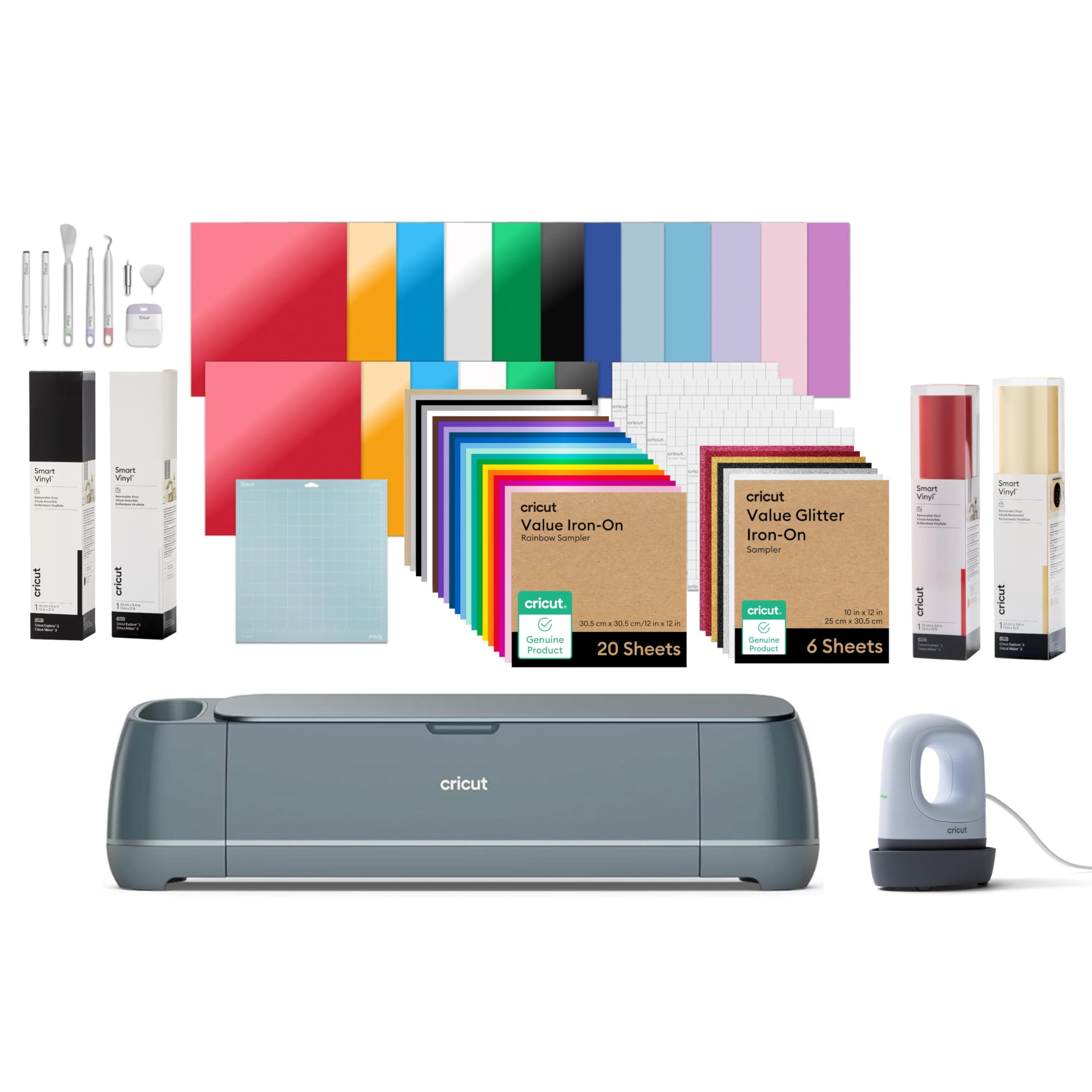 Cricut Maker™ 4 bundle Ultimate 2026, machine de découpe Smart, découpeuse vinyle DIY professionnelle et machine de découpe pour tissu, cuir, Vinyl et de nombreux autres matériaux