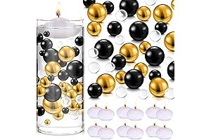 Fumete Black Clear Gel Candles for Centerpieces