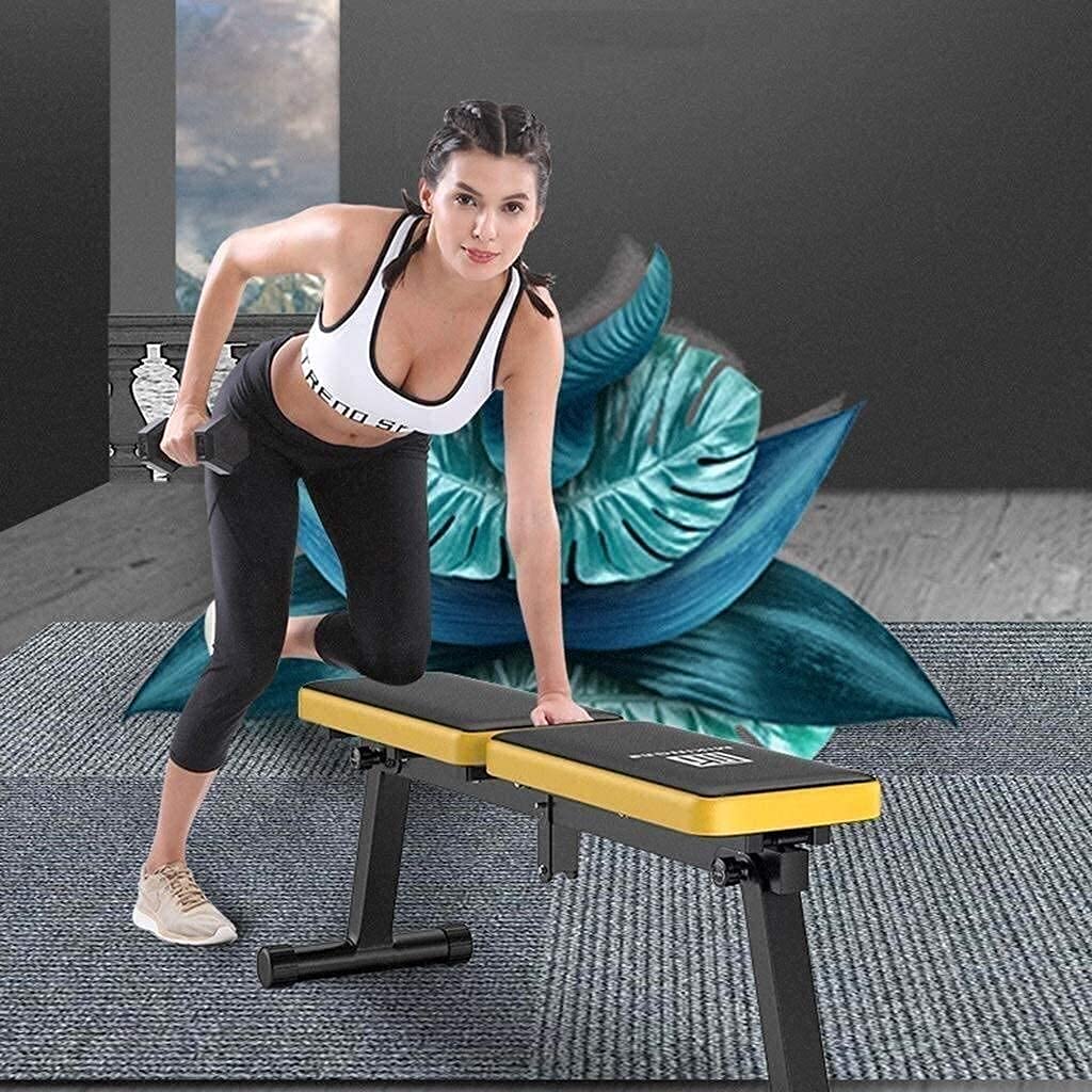 MObyat Panca Pesi Pieghevole,Panca con manubri Panca da Allenamento Panca Regolabile con manubri Panca Multifunzione Panca Pieghevole Panca Piana con Installazione Gratuita Panca da Palestra per in