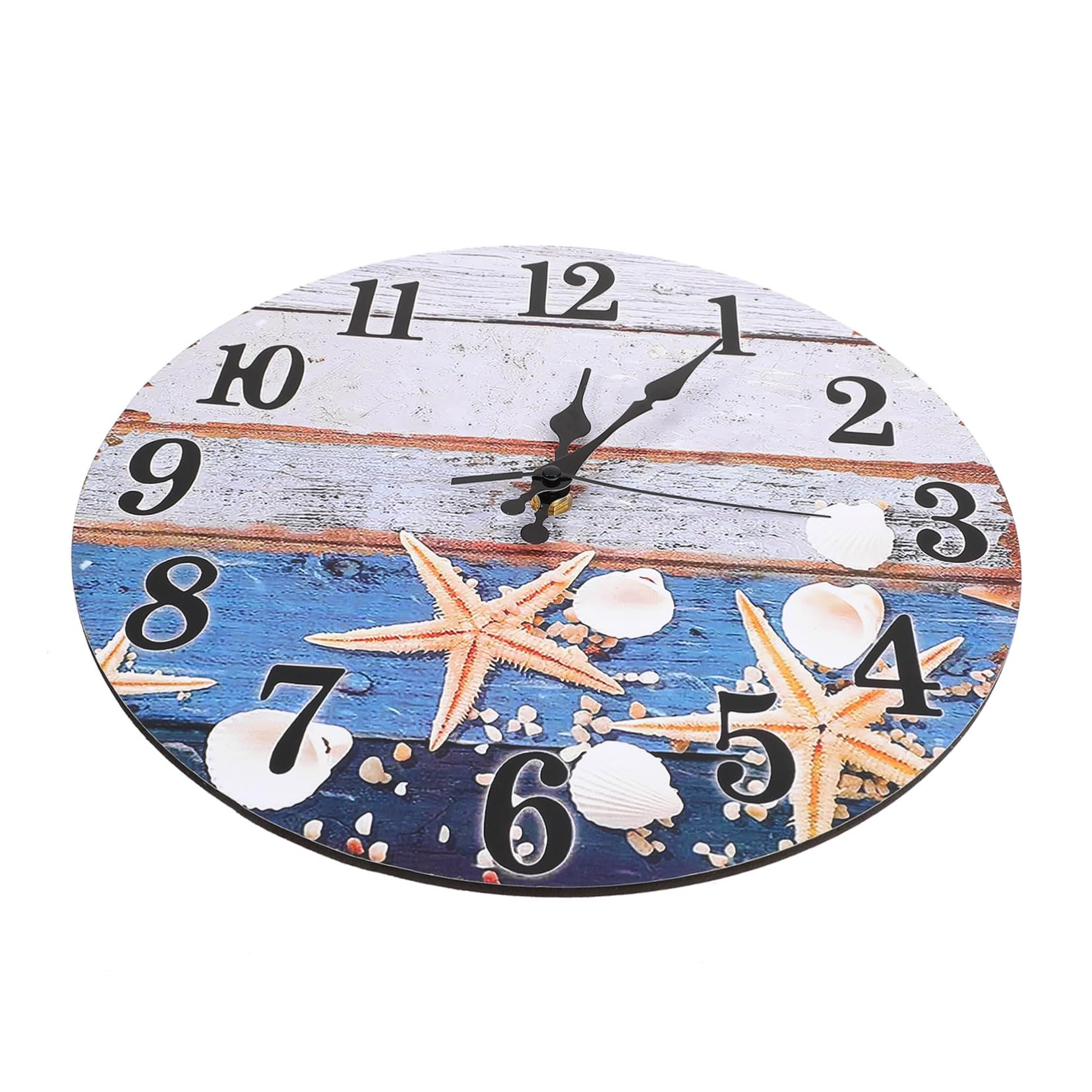 Horloge murale bois nautique silencieuse sans pile salon et hôtel