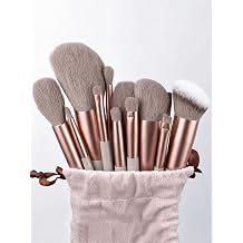 13Pcs Makeup Brush Set Soft Fluffy Professional Cosmetic Foundation Powder Eyeshadow Kabuki Blending Make Up Brush Beauty Tool With Bag Makeup Sponge Beauty Gift For Makeup Beginner