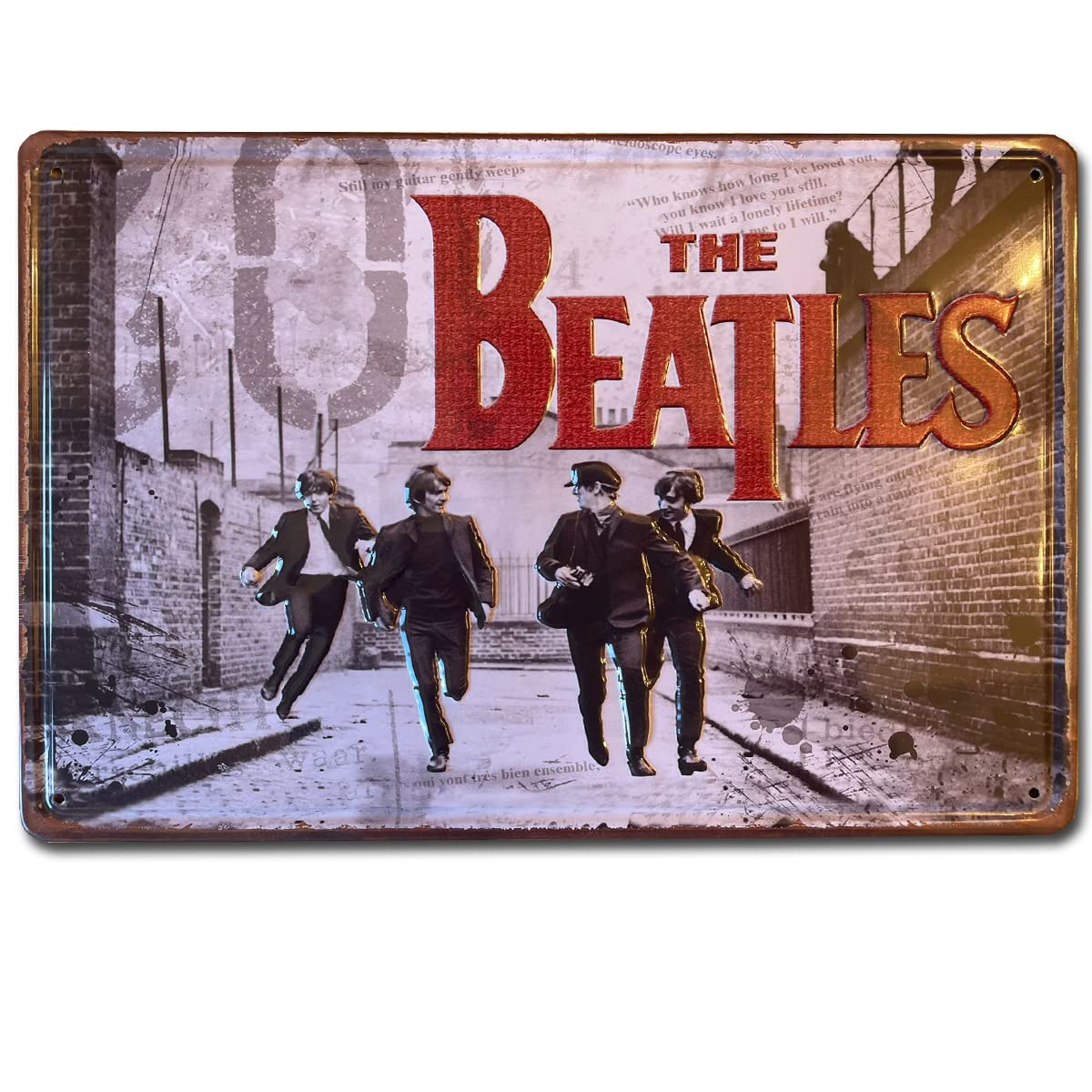 Plaque Métal Vintage Nostalgic-Art Fab4 Hey Jude - Décoration Beatles 15x20 Cm