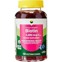 KP+ Biotin | Biotin 5,000 mcg Gummies | Supports Hair, Skin & Nail Health | 150 Vegetarian Gummies | Blueberry Flavor | Pack of 2