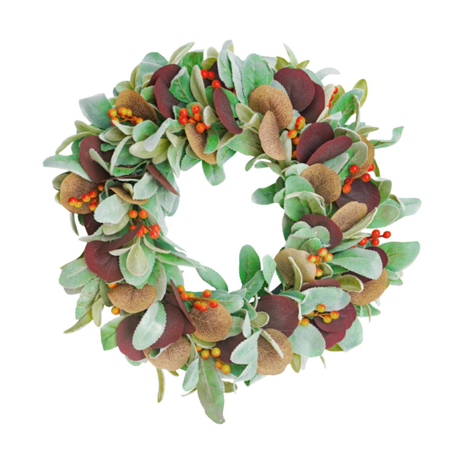 Autumn Wreath Realistic Berries Fall Decoration for Door Mantels Wall Halloween Thanksgiving Party Centerpieces Autumn Berries