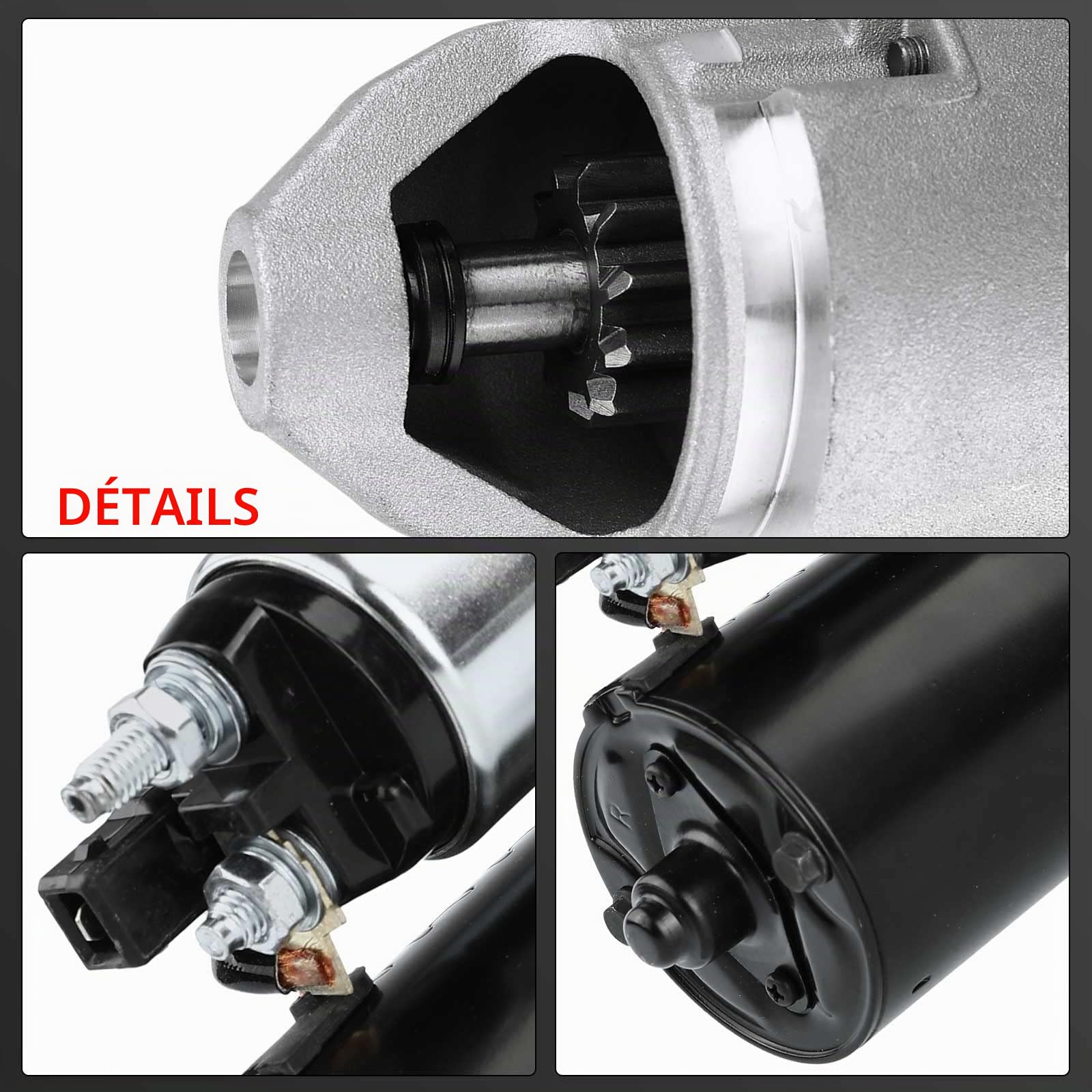 Frankberg Démarreur 1, 1 kW 12 V 10 dents 75500178004 | Compatible avec: C4 II NC, DS5, 308 II L3 LB LH LP LW, M.i.n.i Cabriolet R57, C3 Aircross II 2C 2R, M.i.n.i Clubvan R55