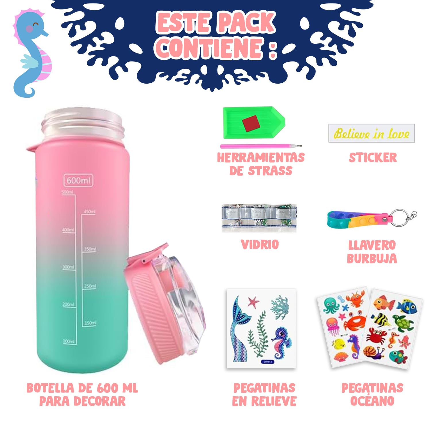 HomeBee Botella De Agua Personalizada Para Niños, Vaso De Acero Inoxidable Con Aislamiento De Doble Pared Vaso Para Ninos Pequenos Taza A Prueba