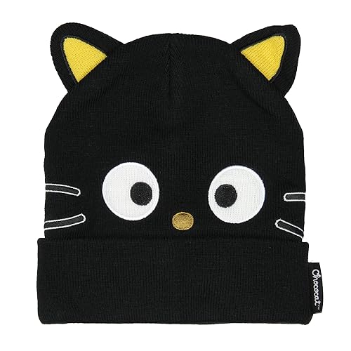 Sanrio Chococat Beanie Hello Kitty and Friends Chococat Embroidered Character Cuffed Beanie Cap Hat OSFM for Men and Women