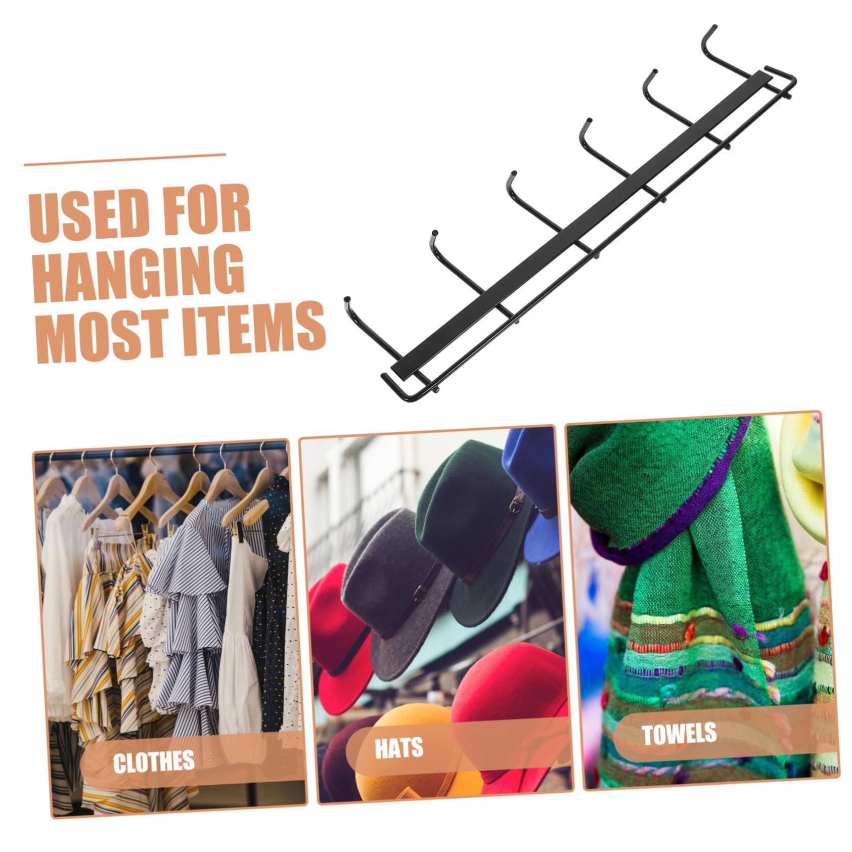 SOLUSTRE Wall Mounted Kitchen Utensil Rack with Hooks Traceless Installation Stylish Design for Organizing Kitchen Tools and Bathroom Accessories Versatile Storage for Home