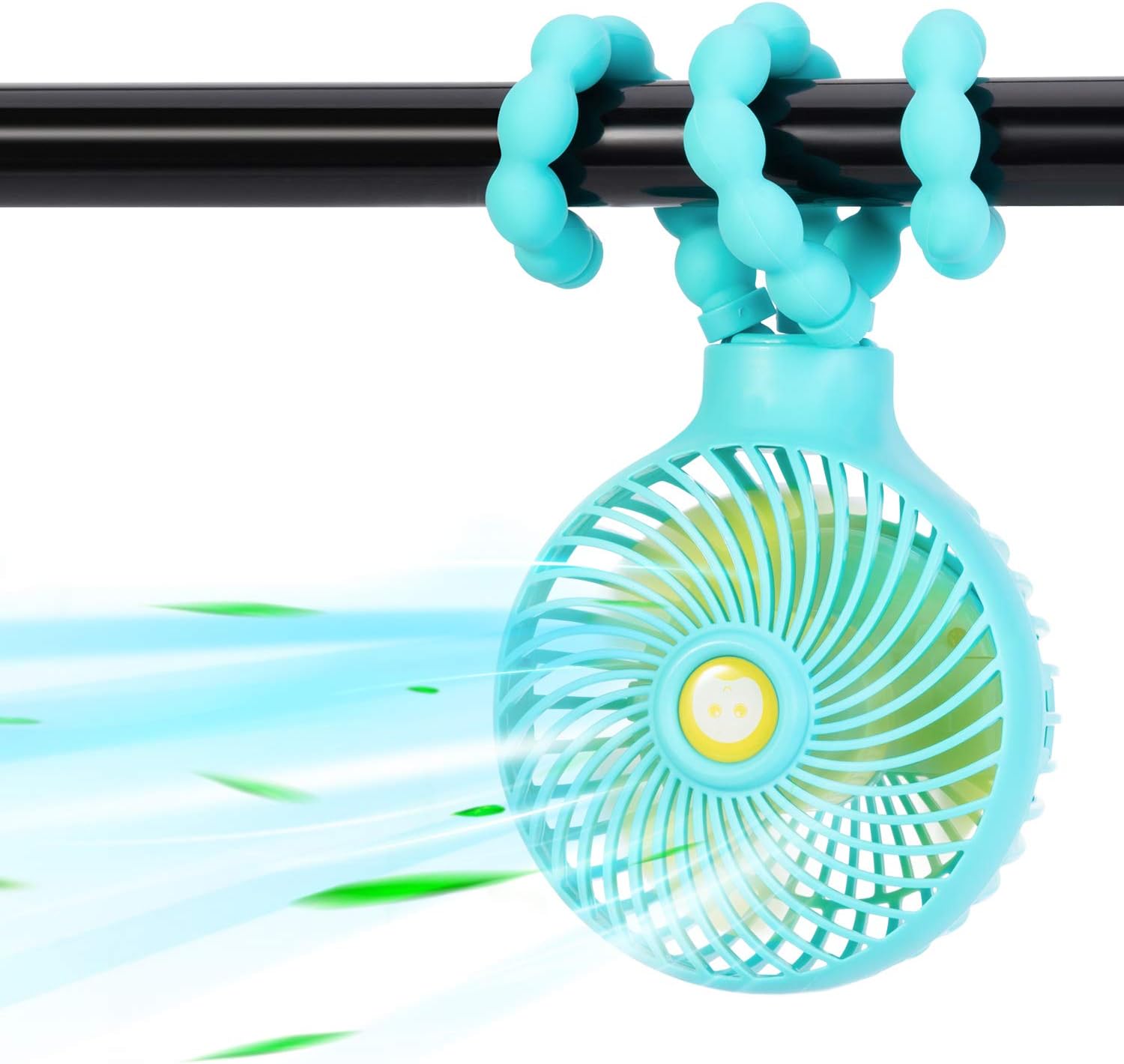 Stroller Fan,Mini Handheld 2000mAh Battery Powered Clip-on Personal Portable Desk Fan USB Fan Adjustable 3 Speeds with Flexible Tripod for Stroller,Baby Crb,Bed,Car Seat : Baby
