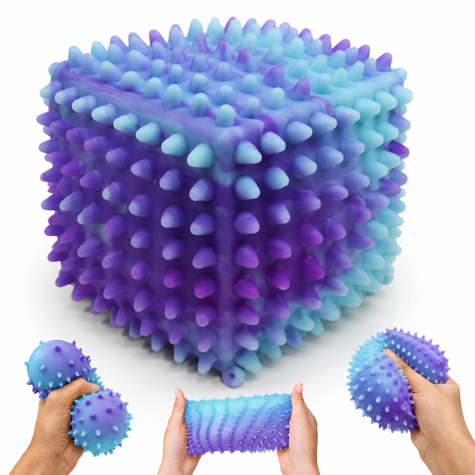 Squishy Fidget Toys for Stress Relief, Gift for Adults (Purple)