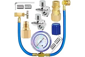 Refrigerant Recharge Hose with Gauge Kit