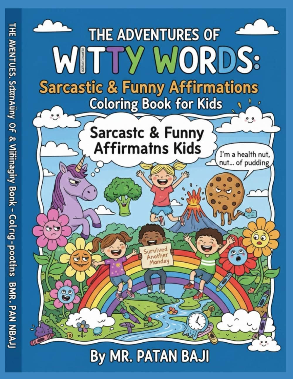 The Adventures of Witty Words: Sarcastic & Funny Affirmations Coloring Book for Kids: Hilarious and Relatable Coloring Pages for Ages 4-10, Plus Witty Truths for Grown-Ups! A Fun Gift for Everyone.