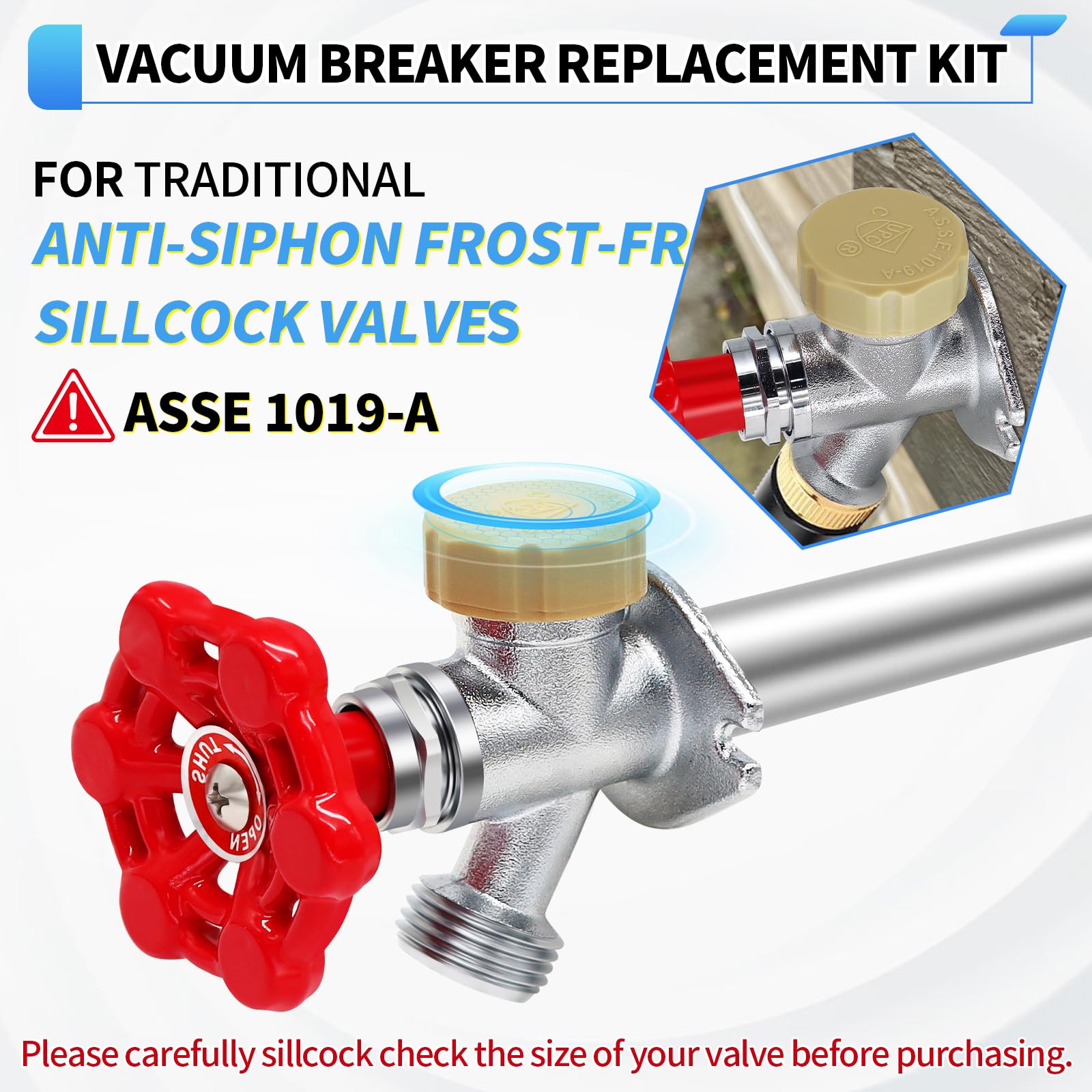 Snapklik.com : Outdoor Faucet Repair Kit, ASSE 1019-A Vacuum Breaker ...
