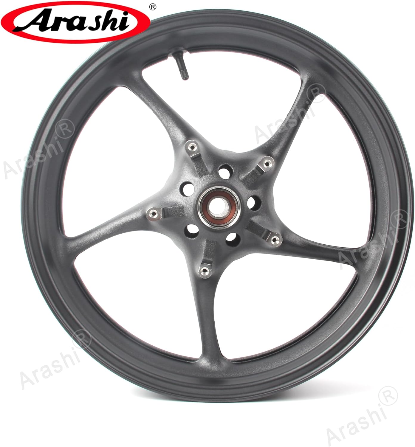 Arashi Front Wheel Rim and Brake Discs Rotors for Yamaha FZ6N FZ6S FAZER 600 2004-2009 Non-ABS, Motorcycle Replacement Accessories Parts Matte Black