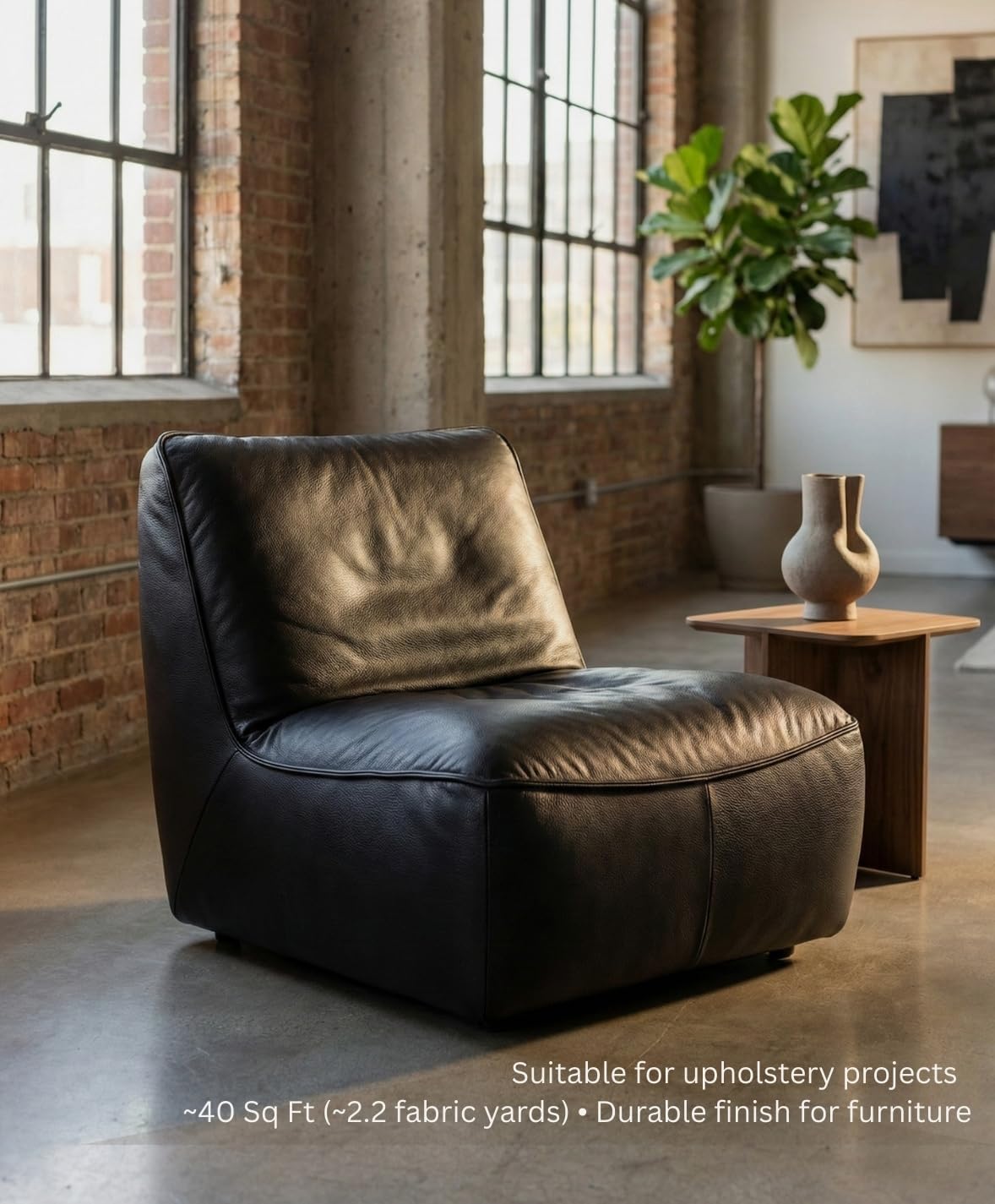 Premium Genuine Leather Natural Grain Cowhide Hides – High-Quality Leather Skins for Upholstery, Crafting, Tooling, Sewing, and DIY Leather Projects (Black, 40 Square Feet (Whole Hide))