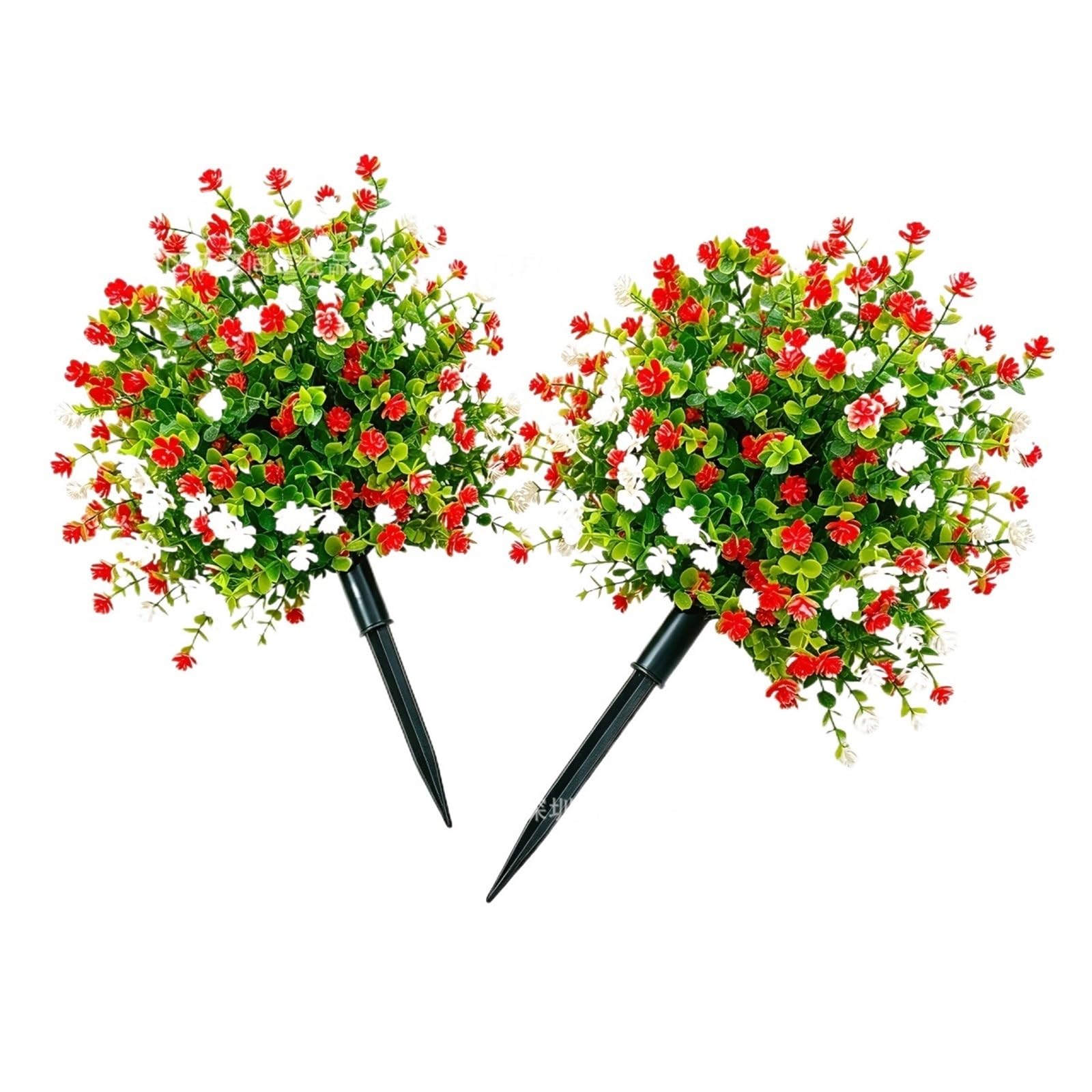 WBCDXCBB Simulated Orange And White Camellia, Eucalyptus, Ground Insertion Courtyard Decoration 1Pcs