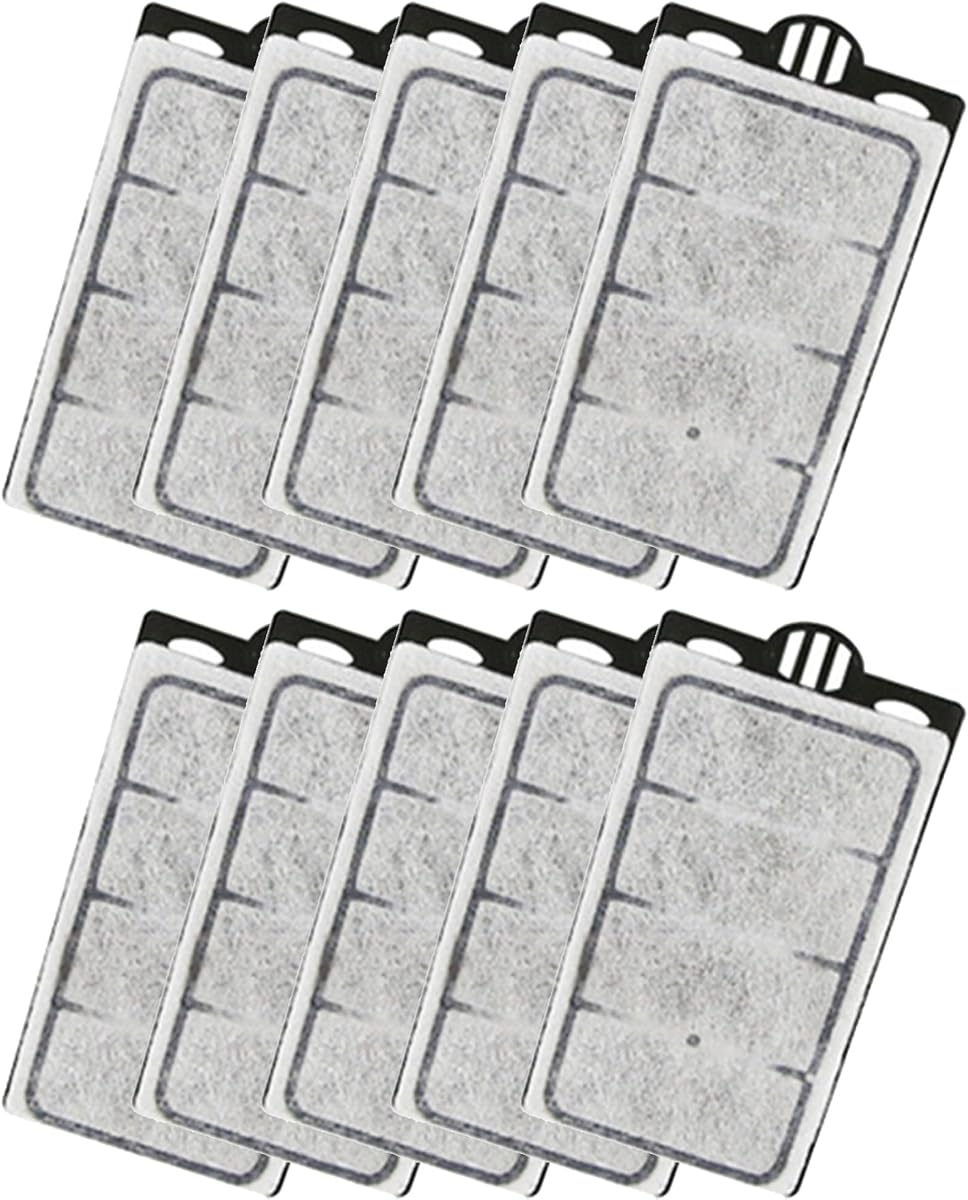 Moonorange 10 Pack Auqarium Filter Replacement Plates, Turtle Tank Filter Sponges, Suitable for 3.5W 280L/H Low-Water Filter