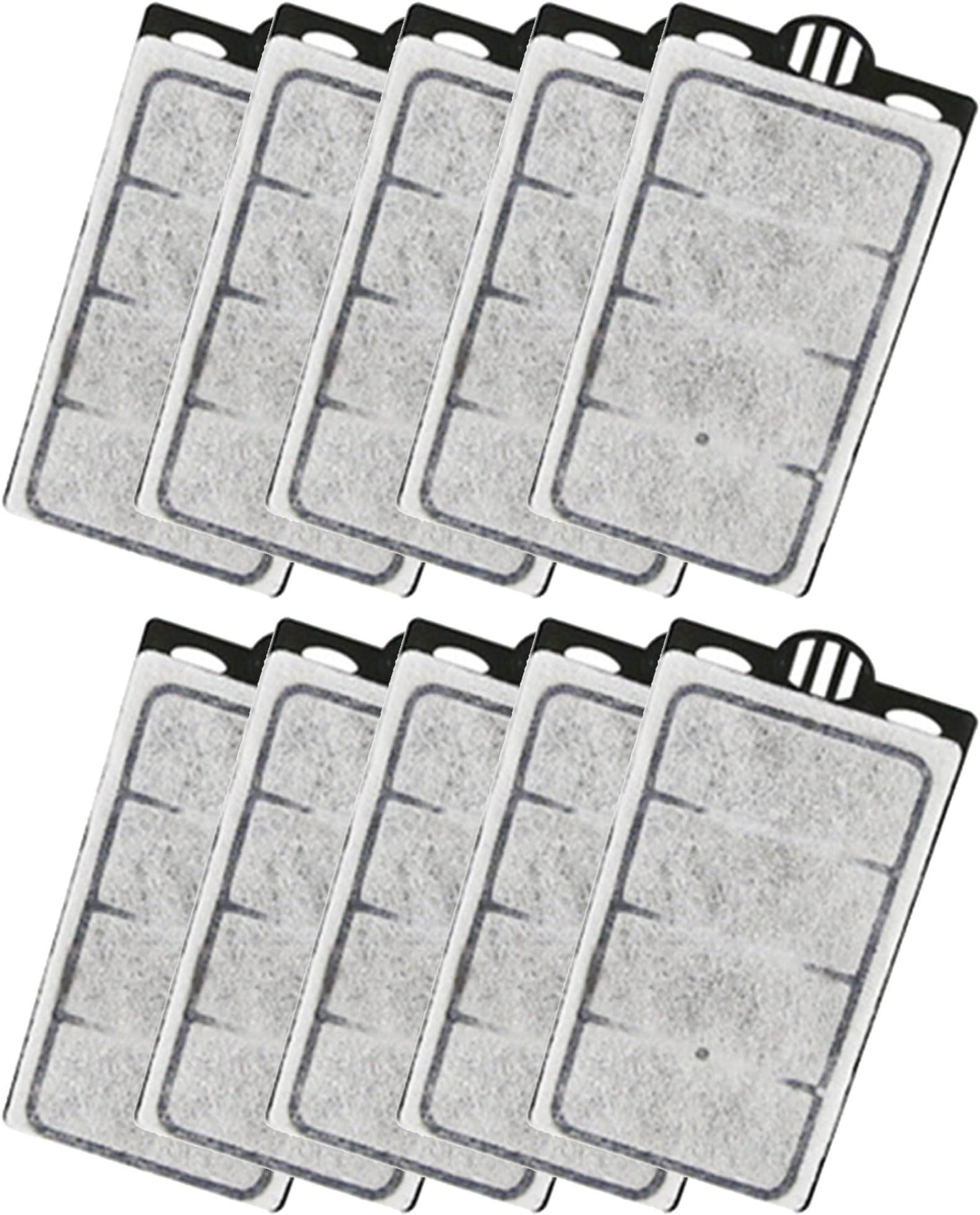 10 Pack Auqarium Filter Replacement Plates, Turtle Tank Filter Sponges, Suitable for 3.5W 280L/H Low-Water Filter