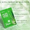 30 Pack Mascarillas Faciales Hidratantes de Aloe Vera para el Cuidado de la Piel, Humectantes y Calmantes | Mascarillas de Sábana para el Cuidado de la Piel, Mascarillas de Aloe al por Mayor para el Cuidado Post-Solar, Regalos de Spa para Mujeres Todo Tipo de Piel 1 Unidad (Paquete de 30) 5