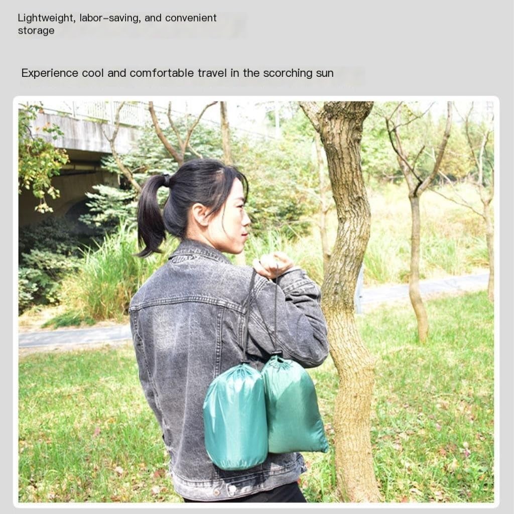 Hammock Double Canopy Mosquito Net Hammock Set Tent Parachute Cloth Camping Automatic Anti-Mosquito Mosquito Net Hammock Hammock Outdoor(C)