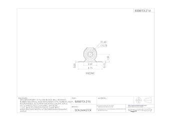 SRP-12 Pillow Block Ball Bearing, Rubber Mounted, Non-Expansion Type, Normal-Duty, Regreasable, Setscrew Locking Collar, Felt Seals, Stamped Steel Housing, 3/4 Bore, 1-1/2 Base to Center Height, 3-5/8 Bolt Hole Spacing Width, 2 degrees Misalignment Angle